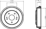 MINTEX MBD167 тормозной барабан на HONDA CR-V I (RD)