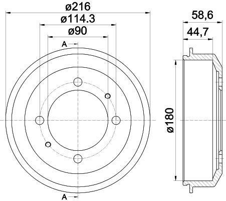 MINTEX MBD356 тормозной барабан на HYUNDAI ACCENT I (X-3)