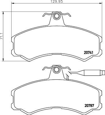 MINTEX MDB1205 Комплект тормозных колодок, диско