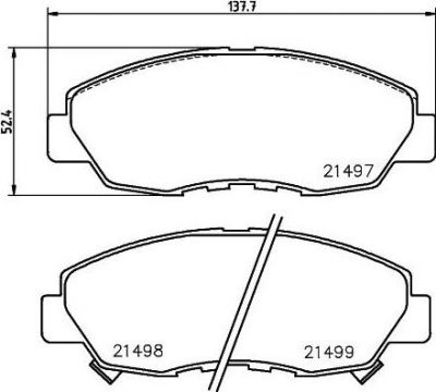 MINTEX MDB1533 Колодки торм.пер. Honda Accord