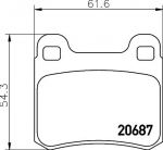 MINTEX MDB1560 Колодки торм.зад. MB W124, W201, W202