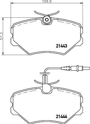 MINTEX MDB1652 комплект тормозных колодок, дисковый тормоз на PEUGEOT 405 II (4B)