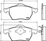 MINTEX MDB1741 комплект тормозных колодок, дисковый тормоз на VW SHARAN (7M8, 7M9, 7M6)