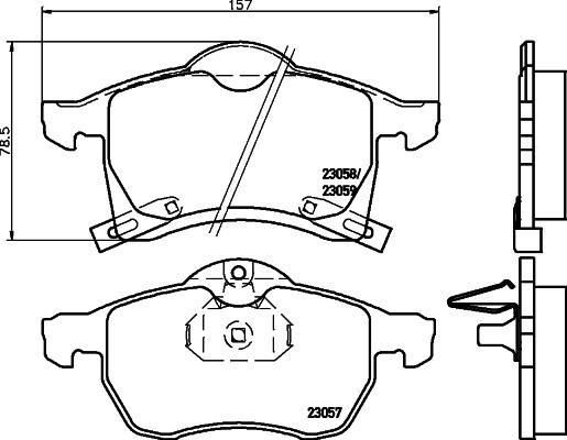 MINTEX MDB1907 комплект тормозных колодок, дисковый тормоз на OPEL ASTRA G универсал (F35_)