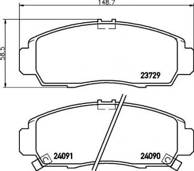 MINTEX MDB2043 комплект тормозных колодок, дисковый тормоз на NISSAN TEANA I (J31)