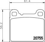 MINTEX MDB2129 комплект тормозных колодок, дисковый тормоз на VOLVO 960 Kombi (965)