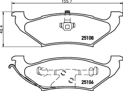 MINTEX MDB2333 комплект тормозных колодок, дисковый тормоз на DODGE CARAVAN
