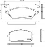 MINTEX MDB2473 комплект тормозных колодок, дисковый тормоз на TOYOTA STARLET универсал (KP6_)