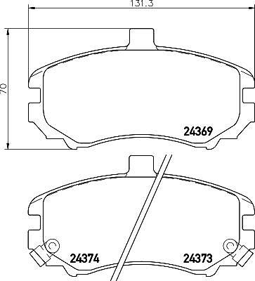 MINTEX MDB2721 Комплект тормозных колодок, диско