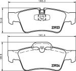 MINTEX MDB2726 комплект тормозных колодок, дисковый тормоз на MERCEDES-BENZ M-CLASS (W164)