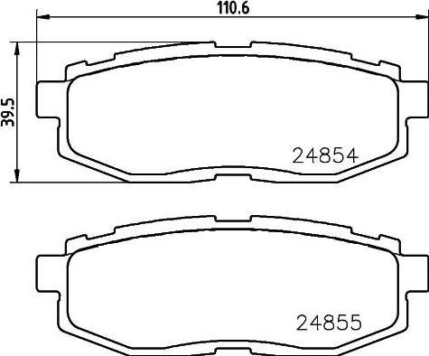 MINTEX MDB3006 комплект тормозных колодок, дисковый тормоз на TOYOTA GT 86 купе (ZN6_)