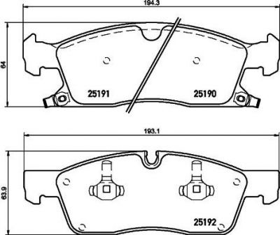 MINTEX MDB3154 комплект тормозных колодок, дисковый тормоз на JEEP GRAND CHEROKEE IV (WK, WK2)