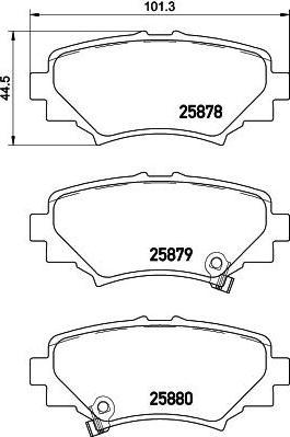 MINTEX MDB3416 комплект тормозных колодок, дисковый тормоз на MAZDA 3 (BM)