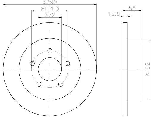 MINTEX MDC1553 тормозной диск на CHRYSLER VOYAGER III (GS)