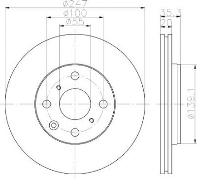 MINTEX MDC1733 тормозной диск на TOYOTA AYGO (PAB4_, KGB4_)