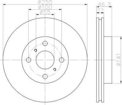 MINTEX MDC2062 тормозной диск на TOYOTA YARIS (NHP13_, NSP13_, NCP13_, KSP13_, NLP13_)