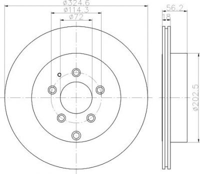 MINTEX MDC2519 тормозной диск на MAZDA CX-7 (ER)