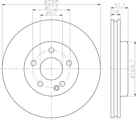 MINTEX MDC2520 тормозной диск на MERCEDES-BENZ B-CLASS (W246, W242)