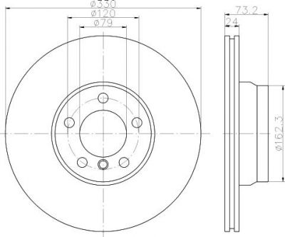 MINTEX MDC2534 тормозной диск на 4 Gran Coupe (F36)