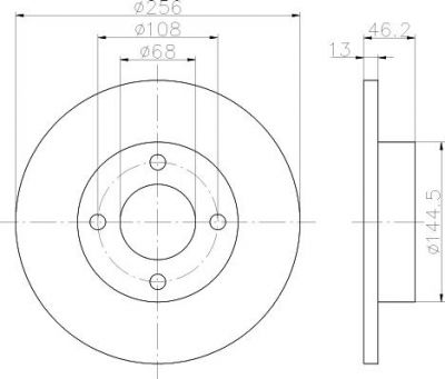 MINTEX MDC295 тормозной диск на AUDI 80 (89, 89Q, 8A, B3)