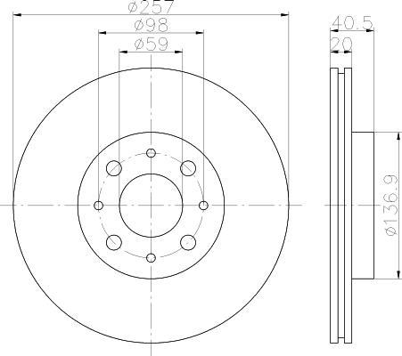 MINTEX MDC615 тормозной диск на ALFA ROMEO 146 (930)