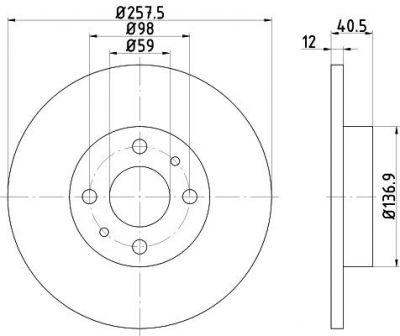 MINTEX MDC636 тормозной диск на FIAT BRAVA (182)