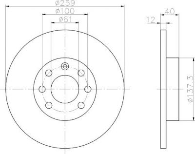MINTEX MDC732 тормозной диск на VOLVO 460 L (464)