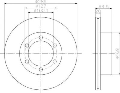 MINTEX MDC891 тормозной диск на TOYOTA HILUX II пикап (LN8_, RN5_, LN6_, YN6_, YN5_, LN5_, RN6_)