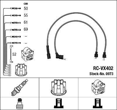 NGK 0973 комплект проводов зажигания на HONDA ACCORD II Hatchback (AC, AD)
