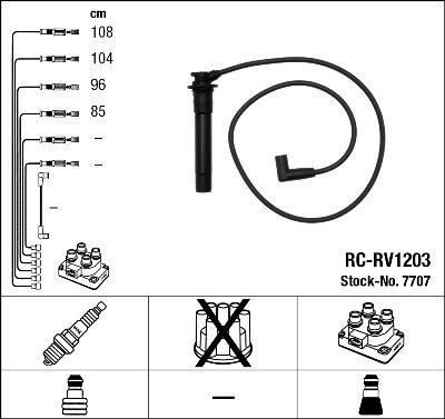 NGK 7707 комплект проводов зажигания на LOTUS ELISE