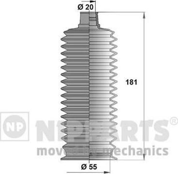 NIPParts J2842026 комплект пылника, рулевое управление на TOYOTA LAND CRUISER 100 (FZJ1_, UZJ1_)