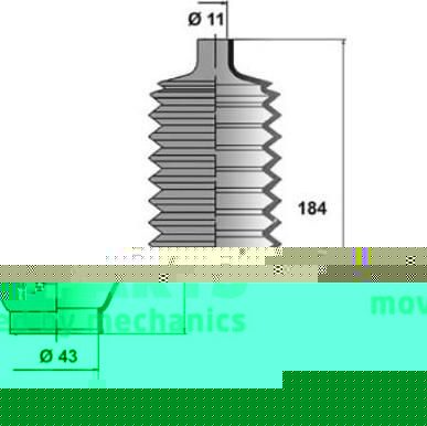 NIPParts J2845000 комплект пылника, рулевое управление на MITSUBISHI LANCER IV (C6_A, C7_A)