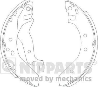 NIPParts J3504015 комплект тормозных колодок на HONDA CIVIC VI Fastback (MA, MB)