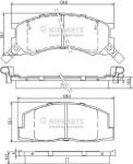 NIPPARTS Колодки тормозные перед. TOYOTA Previa 2,4L 90-00 (446528080, J3602050)