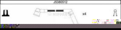 Nipparts Провода в/в HYUNDAI GETZ/ACCENT 1.3 SOHC (J5380512)