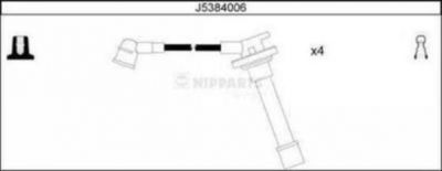 NIPParts J5384006 комплект проводов зажигания на HONDA CIVIC VI Fastback (MA, MB)