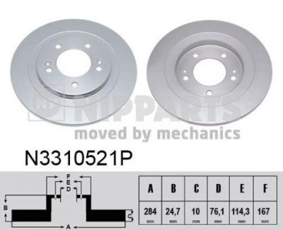 NIPParts N3310521P тормозной диск на HYUNDAI i40 CW (VF)