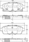NIPPARTS Колодки тормозные зад. CHEVROLET CRUZE/ORLANDO//OPEL ASTRA J 1,3-2,0L 09-> (13300867, N3610906)