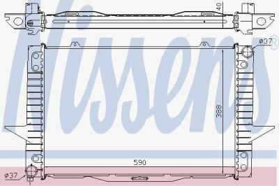 NISSENS Радиатор VOLVO VOL.850 2.0-2.5/2.5TD 91-01 (8601353, 65536A)