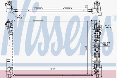 NISSENS Радиатор основной MB W204/W212 mot.M271/M272 (A2045002803, 67168)