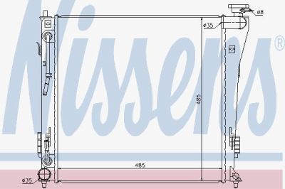 Nissens 67552 Радиатор HYUNDAI i40 1.7D A/T 11-