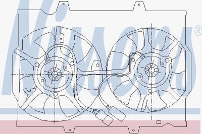 Nissens 85446 вентилятор, охлаждение двигателя на OPEL FRONTERA B (6B_)