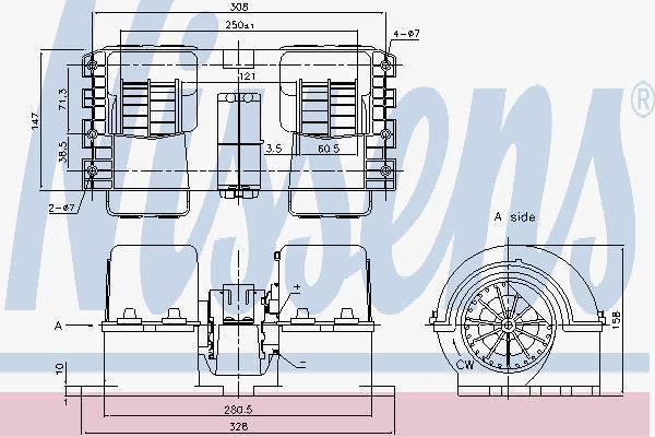 Nissens 87190 вентилятор салона на VOLVO FH 12