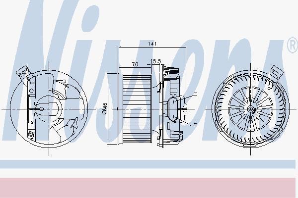 Nissens 87209 вентилятор салона на NISSAN MICRA III (K12)
