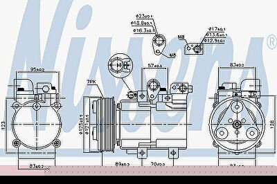 Nissens 890136 компрессор, кондиционер на HYUNDAI H-1 / STAREX
