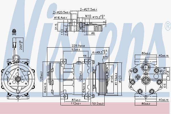 Nissens 89150 компрессор, кондиционер на FORD TRANSIT фургон (FA_ _)