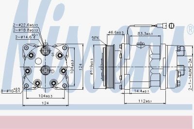 Nissens 89171 компрессор, кондиционер на PEUGEOT 405 II Break (4E)