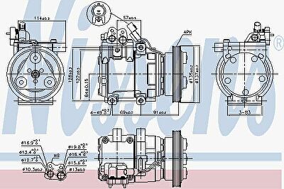 Nissens 89274 компрессор, кондиционер на HYUNDAI GETZ (TB)