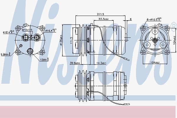 NISSENS Kompressor STANDARD AC-COMPRESSOR (899914)