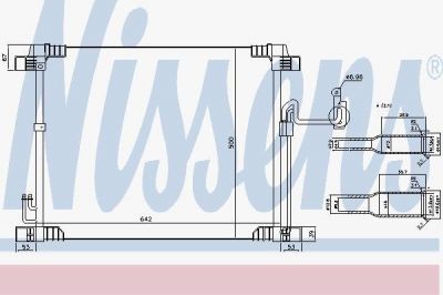 Nissens 940616 конденсатор, кондиционер на INFINITI EX